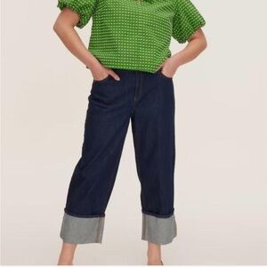 NWT Kate Spade New York x Target Women's High Rise Straight Leg Wide Cuff Jeans